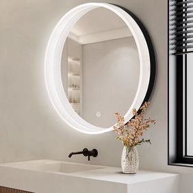 LED огледало за баня с осветление и нагревател 80см